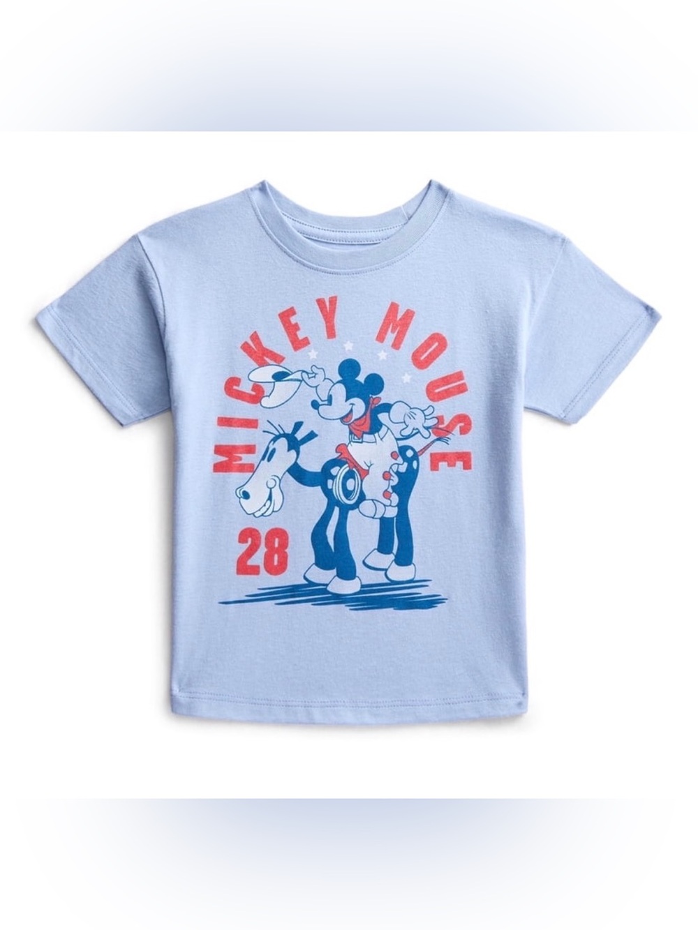 Disney Light Blue Mickey Mouse Graphic Tee for Kids